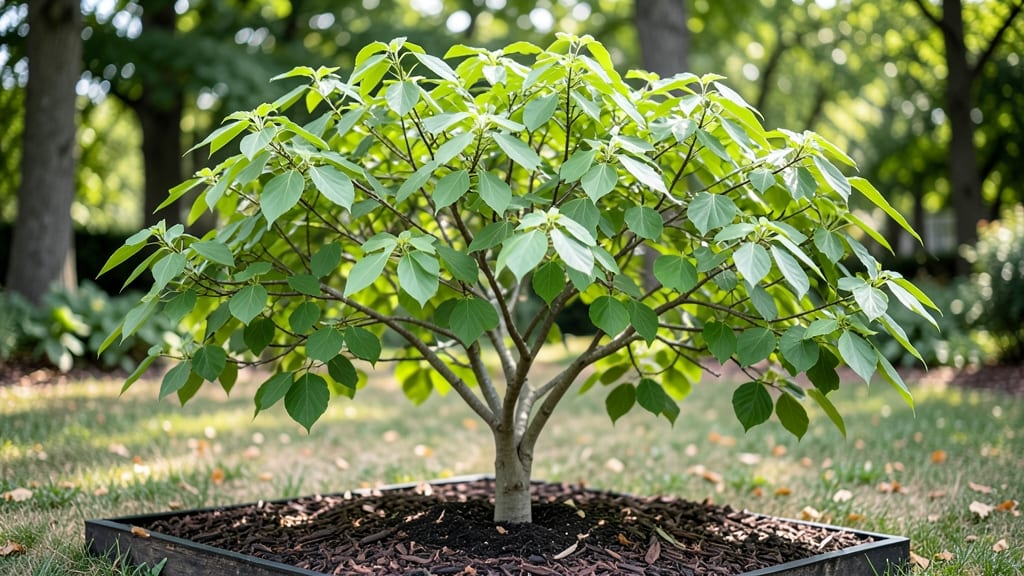 Red Bud Leaf Shrub: Citrusy Aroma and Year-Round Foliage Magic