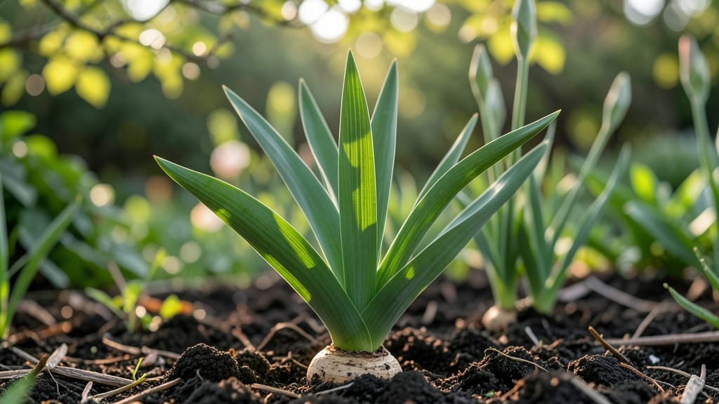 Iris Germanica Leaf: Coppery Foliage Revival With Copper Spray Cure