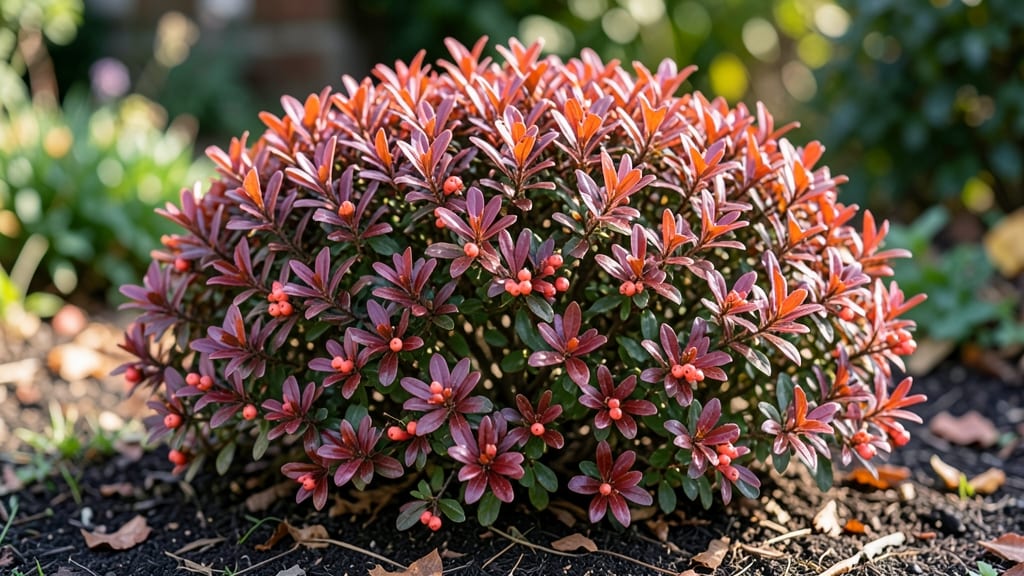 Dark Red Leaf Bush: Evergreen Elegance for Year-Round Color