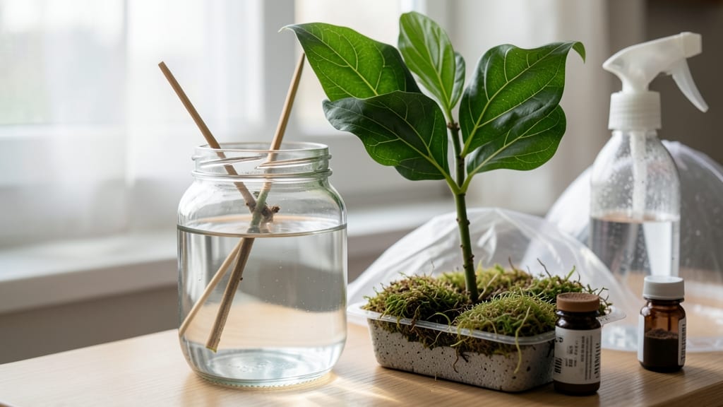 Can You Root a Fiddle Leaf Fig Cutting: Water-To-Soil Transition for Fast Roots