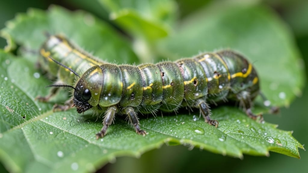 Caterpillars on a Leaf: Organic Removal Without Harming Plants
