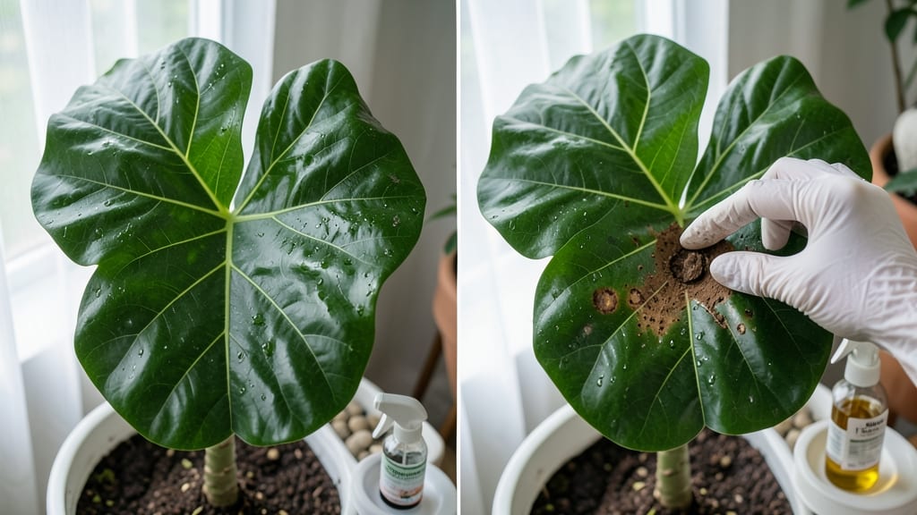 Brown Spots on Fiddle Leaf Fig: Copper-Free Fix for Healthy Leaves Fast